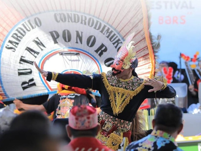 Penampilan Reog Rutan Ponorogo saat penutupan IPPA Fest di lapangan Banteng Jakarta Pusat pada 23/04/2025. (Dok.: Humas Kemenimipas)