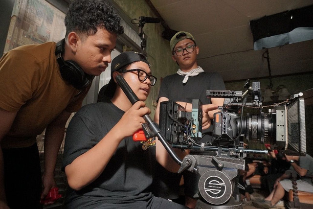 Proses produksi film mahasiswa Jogja Film Academy. Foto: Dok. AFY
