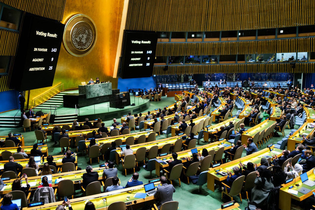 Susasna sidang PBB di markas besar PBB di New York (Sumber: kumparan.com)