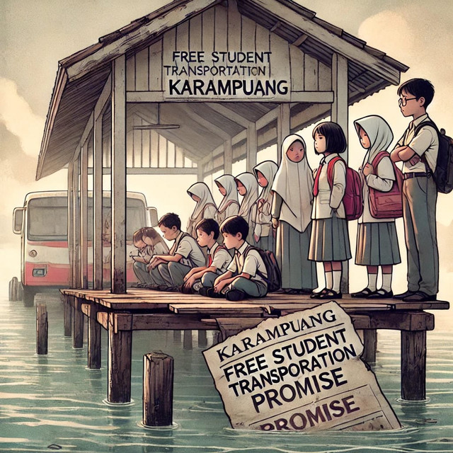 Ilustrasi transportasi untuk pelajar karampuang hanya menjadi angan-angan Editor Foto: Misra