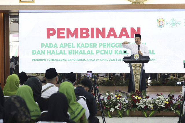 Sekjen Pengurus Besar NU Saifullah Yusuf (Gus Ipul) hadiri apel kader penggerak NU di Kendal, Minggu (27/4/2025). Foto: Dok. Istimewa