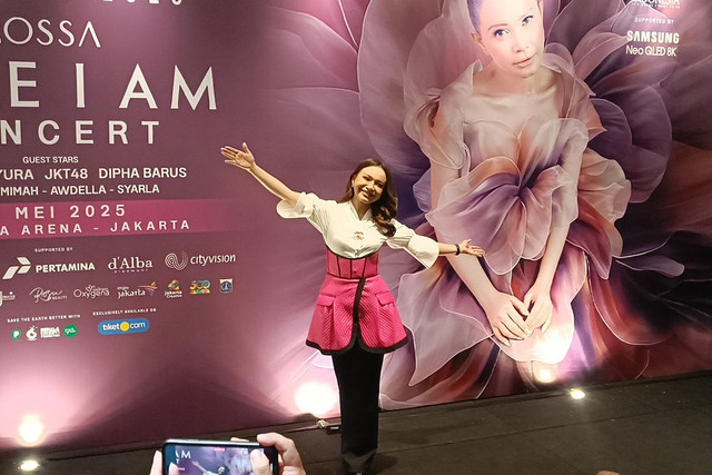 Konferensi pers konser tunggal Rossa Here I Am di Plaza Indonesia, Jakarta Pusat, Senin (28/4/2025).
 Foto: Giovanni/kumparan