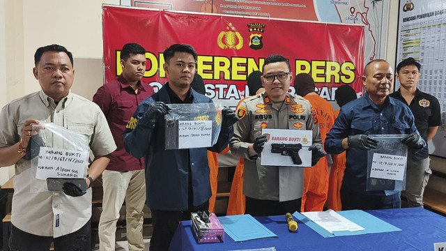 Jumpa pers para remaja jadi begal di Bali. Foto: Dok. Polresta Denpasar