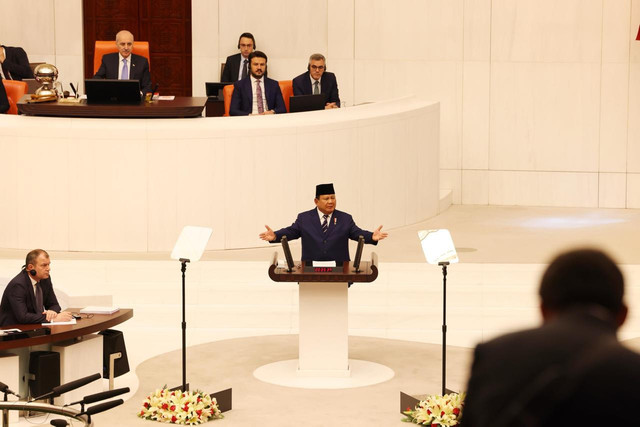 Presiden Prabowo Berpidato di Parlemen Turkiye, 10 April 2025 (Foto: BPMI Setpres/Jessica)