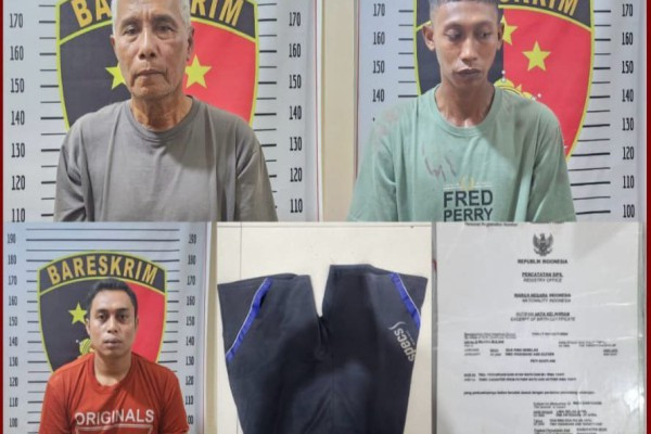 Tampang tiga kakak-beradik yang memperkosa gadis di bawah umur di Muba. Foto : Dok Polres Muba