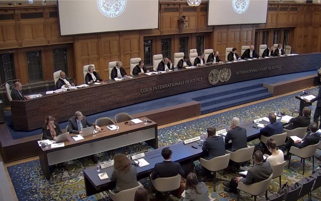 Sidang Mahkamah Internasional (ICJ) di Den Haag, yang membahas tanggung jawab Israel terhadap lembaga-lembaga kemanusiaan di Gaza, Rabu (30/4/2025). Foto: Dok. UN WebTV