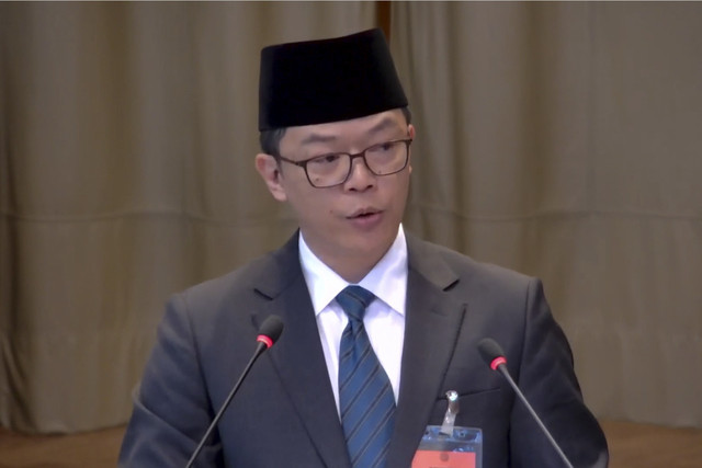 Menteri Luar Negeri RI Sugiono Mewakili Indonesia di Sidang Mahkamah Internasional (ICJ) di Den Haag, Rabu (30/4/2025). Foto: Dok. UN WebTV