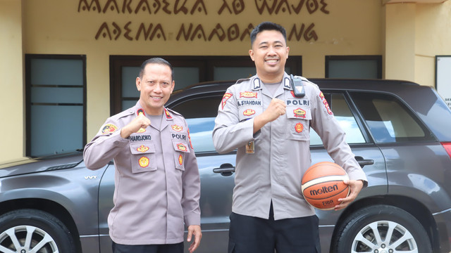 Anggota Polres Wajo gabung Tim Basket Polri dalam Turnamen di Amerika Serikat. Foto: Dokumentasi Polres Wajo