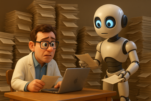 Ilusi Kemajuan Ilmiah. Gambar dibuat dengan ChatGPT 4o