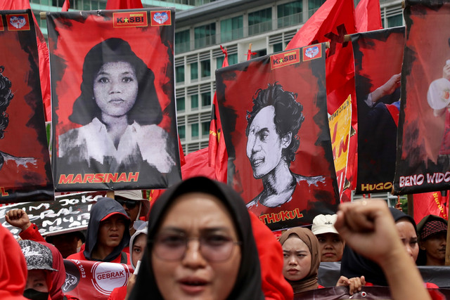 ilustrasi Marsinah. Foto: Toto Santiko Budi/Shutterstock