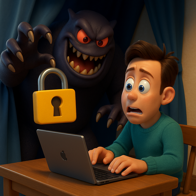 Ancaman Digital di Balik Layar. Gambar dibuat dengan GPT 4o