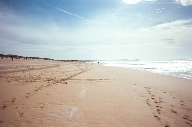 Pantai Pasir Putih Sirih. Foto hanyalah ilustrasi, bukan tempat yang sebenarnya. Sumber: Unsplash/Barbare Kacharava