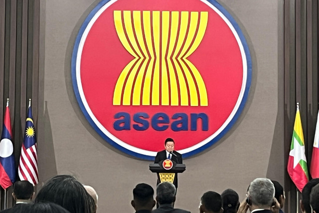 Sekretaris Jenderal ASEAN Kao Kim Hourn di Sekretariat ASEAN, Jakarta, Senin (5/5/2025). Foto: Tiara Hasna/kumparan