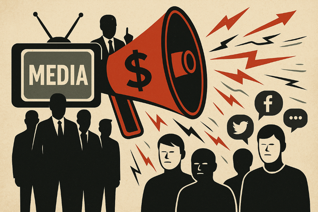 Ilustrasi: Oligarki Media. Sumber: ChatGPT
