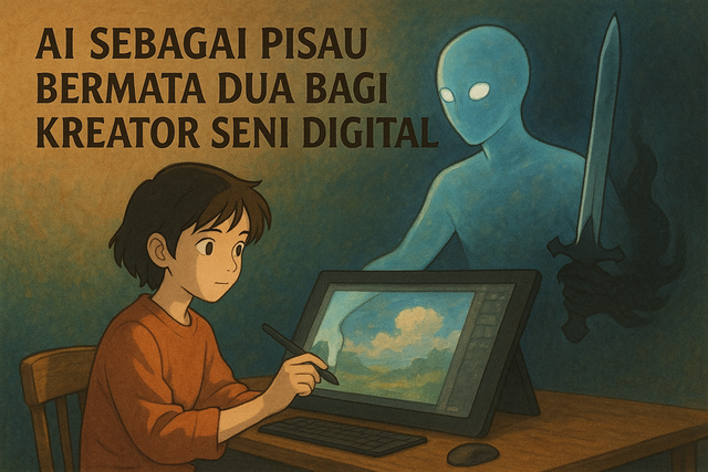 Gambar yang dihasilkan AI dengan perintah menggunakan style Ghibli Studio