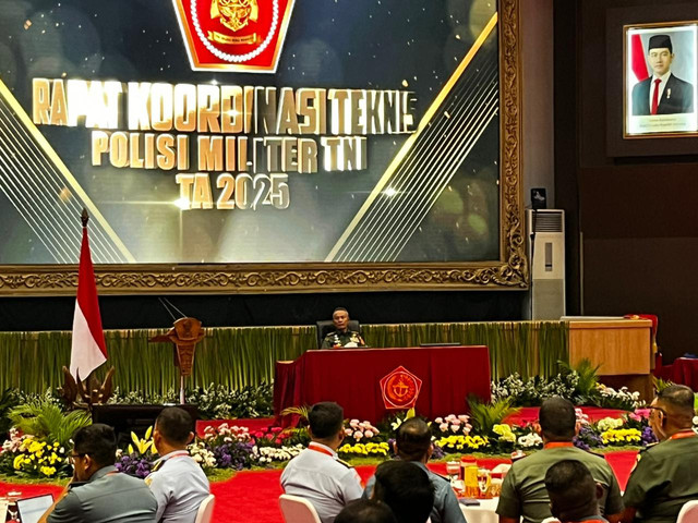 Rakornis Polisi Militer TNI 2025, Mabes TNI, Jakarta Timur, Rabu (7/5). Foto: Rayyan Farhansyah/kumparan