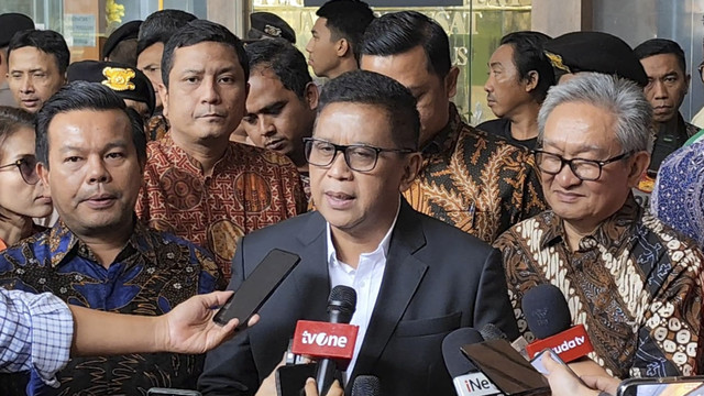 Sekjen PDIP Hasto Kristiyanto di Pengadilan Tipikor Jakarta, Jumat (9/5/2025). Foto: Jonathan Devin/kumparan