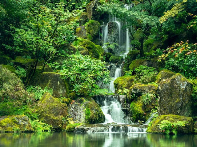 Curug Ciherang Bogor. Foto hanyalah ilustrasi bukan tempat sebenarnya. Sumber: Unsplash/Anders Ipsen