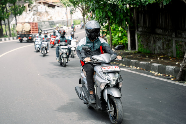 Media test ride Yamaha Gear Ultima 125 Hybrid di Bali, (8/5/2025). Foto: YIMM
