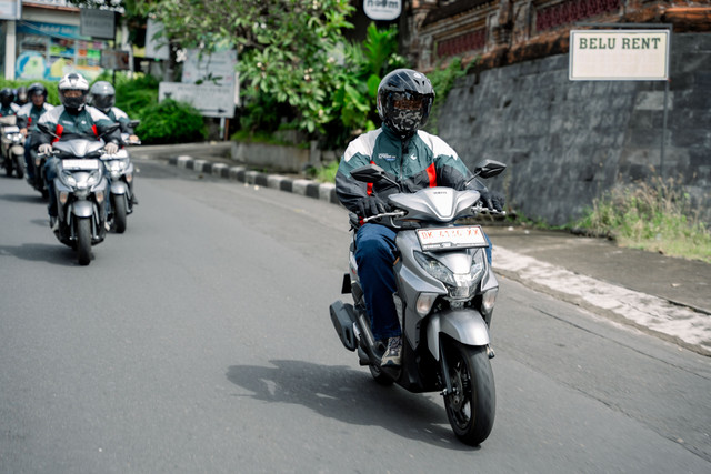 Media test ride Yamaha Gear Ultima 125 Hybrid di Bali, (8/5/2025). Foto: YIMM
