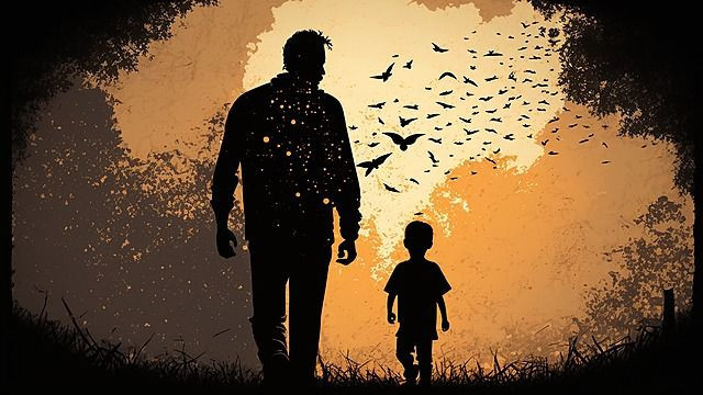 Latar Belakang Ayah Dan Anak Melihat Kembali Latar Belakang Retro Hangat Hari Ayah. Sumber Gambar: id.pngtree.com