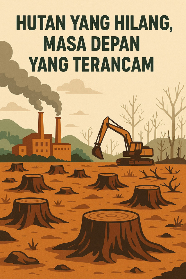 Ilustrasi Menjaga Bumi. Sumber: Dari penulis (Cindi Laura Sidabutar).