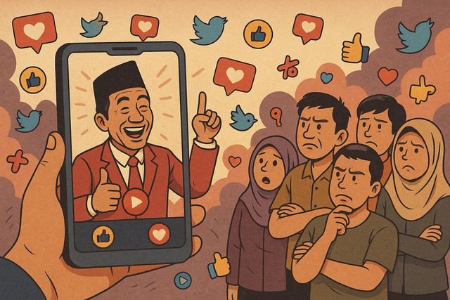 Ilustrasi: Politik Viral, Rakyat Tertipu? Politik Indonesia di Era Media Sosial. Sumber: ChatGPT