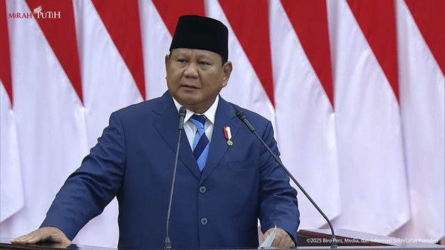 Presiden Prabowo Subianto saat peresmian pembukaan PUIC ke-19 di Jakarta, Rabu (14/5/2025). Foto: YouTube/Sekretariat Presiden