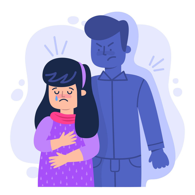 Ilustrasi anak yang sedang menangis karena ayahnya. Sumber: Freepik.com