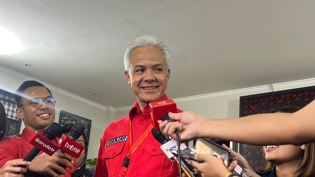 Ketua DPP PDIP Ganjar Pranowo di Sekolah Partai Lenteng Agung, Jakarta Selatan, Jumat (16/5). Foto: Haya Syahira/kumparan