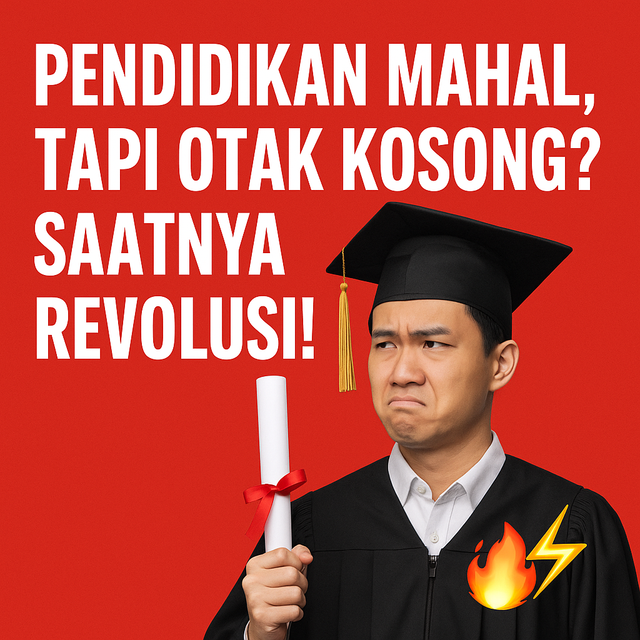 "Biaya kuliah tinggi, tapi hasilnya? Otak kosong!".source:ChatGPT