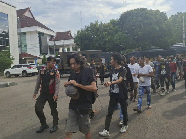 Polres Bogor menangkap 23 preman yang beraksi di sepanjang Jalan Raya Jakarta-Bogor hingga kawasan Pasar Cibinong. Foto: Dok. Humas Polres Bogor