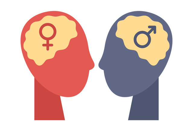 man and woman heads icon illustration vector