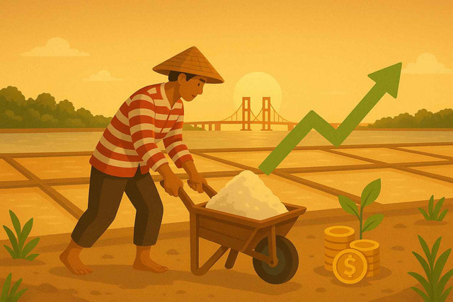 Ilustrasi: Garam Madura: Dari Konsumsi Hingga Potensi Ekonomi Berkelanjutan. Sumber: ChatGPT