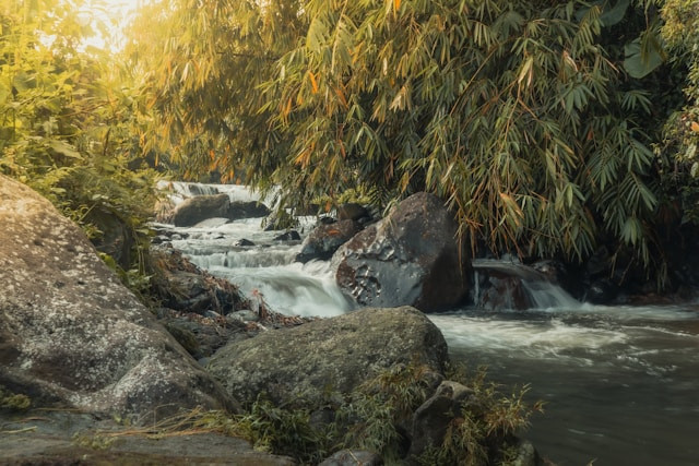 Air Terjun Mayung Polak. Foto Hanya Ilustrasi. Sumber Foto: Unsplash.com/Ayasha