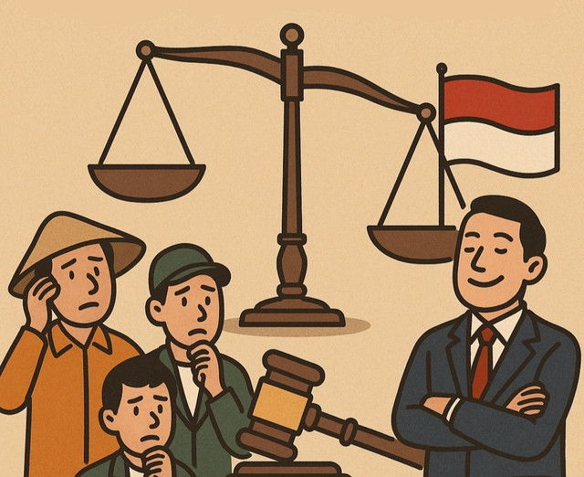 Ilustrasi sudahkah hukum di Indonesia relevan? Sumber: Ilustrasi bantuan AI