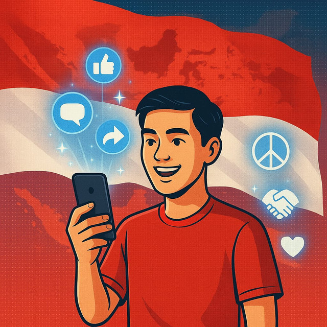 Kekuatan diujung jempol kita. Sumber: Ilustrasi bantuan AI