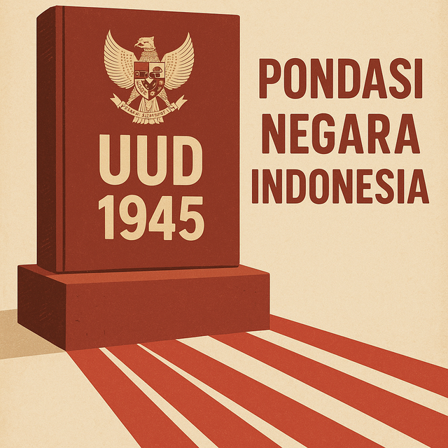 Ilustrasi UUD 1945 sebagai fondasi negara l sumber doc : pribadi