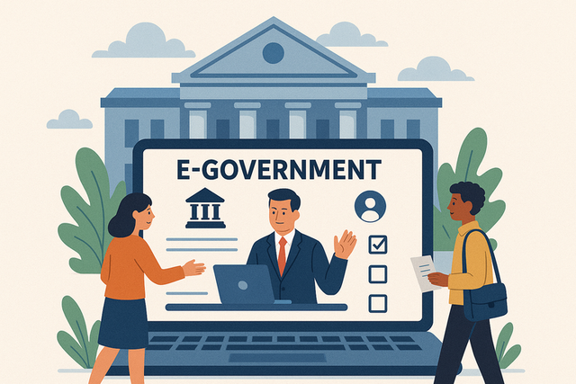 Ilustrasi e-government (generated by chatgpt)