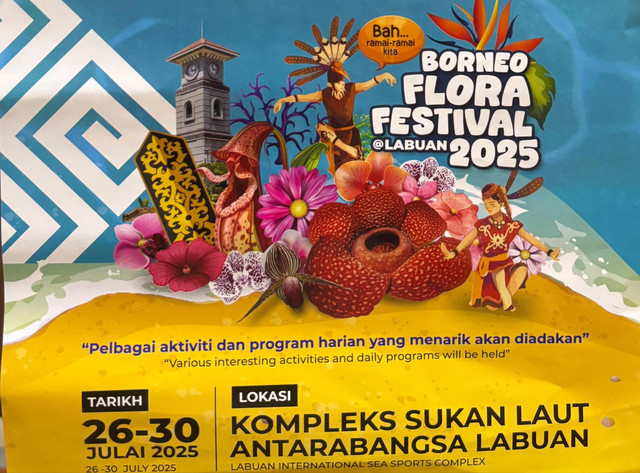 Borneo Flora Festival yangg akan digelar 26-30 Juli di Labuan, Malaysia. Foto: Dok. Istimewa
