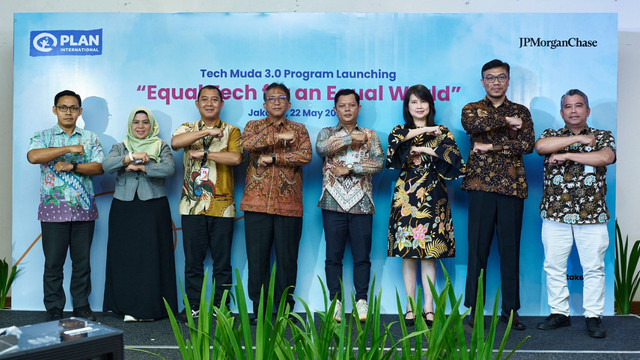 Foto bersama peluncuran Program Tech Muda 3.0 bersama pemangku kepentingan dok Yayasan Plan International Indonesia
