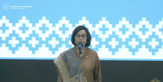 Menteri Keuangan Sri Mulyani lantik sebagai banyak pejabat eselon I Kemenkeu, Jumat (23/5). Foto: YouTube Kemenkeu