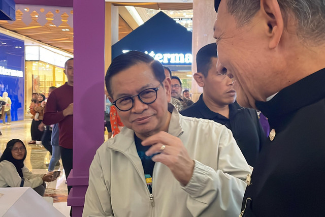 Gubernur Jakarta Pramono Anung menghadiri acara Jakarta Marketing Week (JMW) 2025 di Grand Atrium Kota Kasablanka, Jakarta Selatan, Minggu (25/5/2025). Foto: Fadhil Pramudya/kumparan