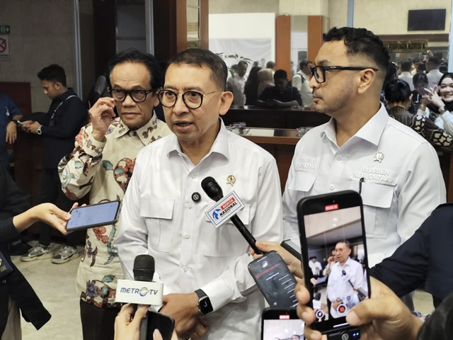 Menteri Kebudayaan (Menbud) Fadli Zon  di Kompleks Parlemen Senayan, Jakarta, Senin (26/5/2025). Foto: Luthfi Humam/kumparan
