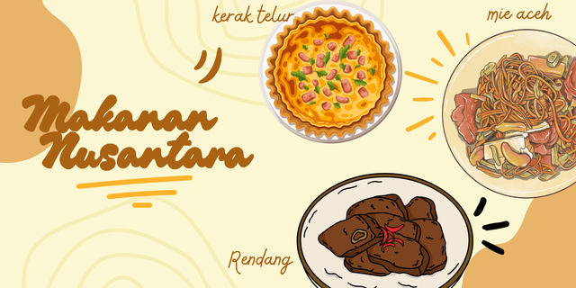 sumber gambar: Canva, ilustrasi makanan Nusantara