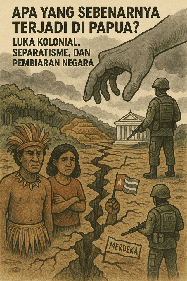 Ilustrasi Orang Papua Asli yang merindukan keadilan. Sumber : Canva Design