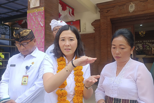  Wamen PPPA Veronica Tan di Kota Denpasar, Bali. Foto: Denita BR Matondang/kumparan