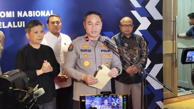 Karopenmas Div Humas Polri, Brigjen Trunoyudo Wisnu Andiko, di Hotel Grandhika. Foto: Rachmadi Rasyad/kumparan