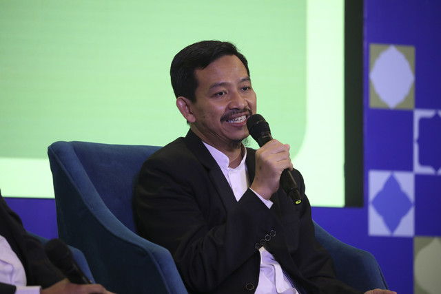 Kepala Unit Halal PT Sucofindo Agus Suryanto menjadi pembicara kumparan Halal Forum 2025 di Ballroom Artotel Mangkuluhur, Jakarta, Selasa (27/5/2025). Foto: Iqbal Firdaus/kumparan
