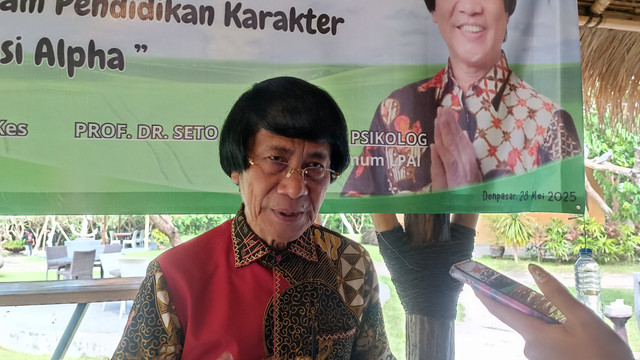 Ketua Lembaga Perlindungan Anak Indonesia (LPAI) Seto Mulyadi atau Kak Seto, di Kota Denpasar, Bali, Rabu (28/5). Foto: Denita BR Matondang/kumparan